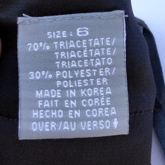 Liz Claiborne Black Structured Shoulder Dress – Size 6, Like New - Picture 7 of 9